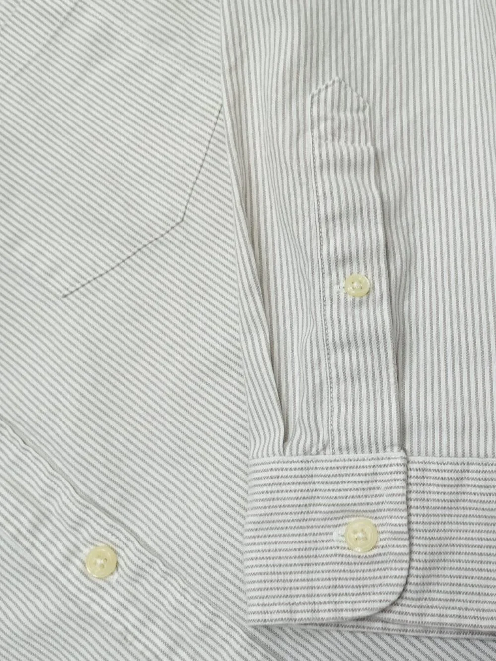 J Crew Vintage Oxford Shirt Mens XL Gray Stripe Cotton Button Down Preppy